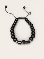 Matte Black Threaded Bracelet